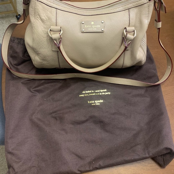 Kate Spade Leather Cream Colored Purse - Picture 7 of 7